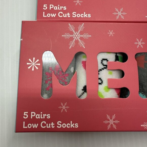 Nordstrom Rack Christmas Socks Lot of 3 | Women’s Low Cut Ankle Holiday Gift Siz - Picture 2 of 5